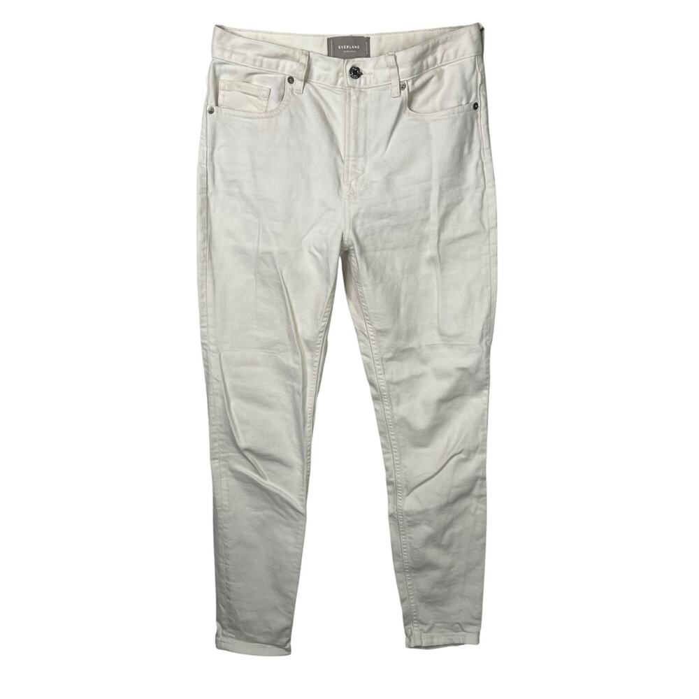 Everlane High Rise Skinny Denim Jeans White Womens 28